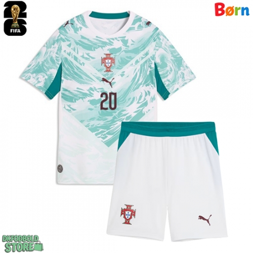 Portugal Joao Cancelo #20 Replika Babytøj Udebanesæt Børn VM 2026 Kortærmet (+ Korte bukser)